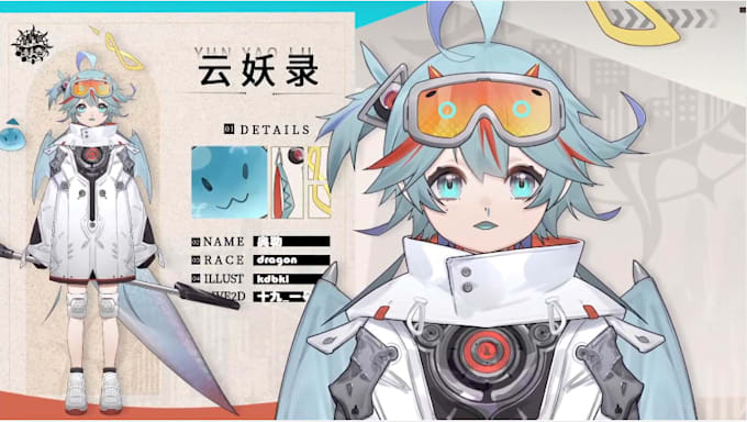 draw live2d vtuber model live2d rigging vtuber model vtuber commission live2d