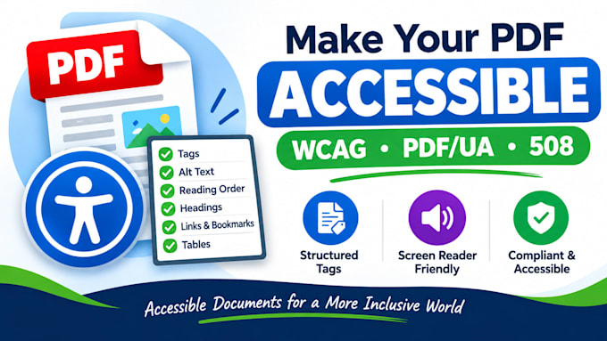 fix PDF accessibility and wcag issues