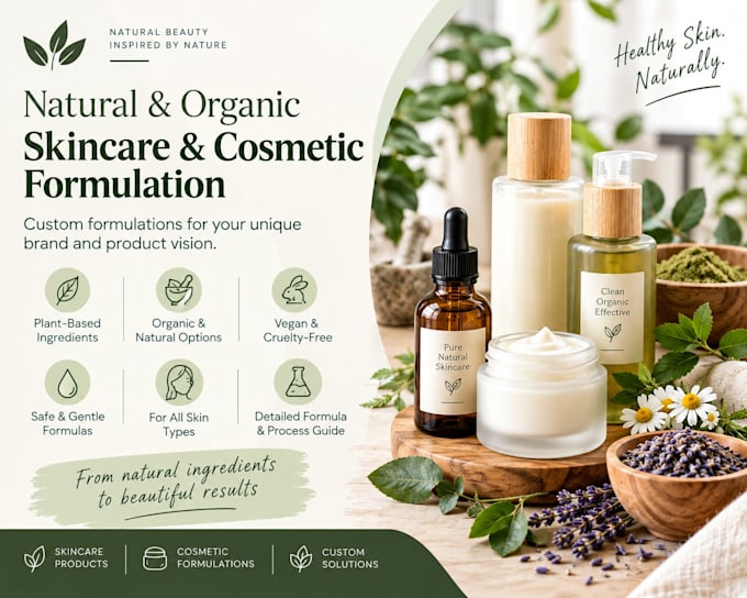 formulate custom natural and organic skincare and cosmetics