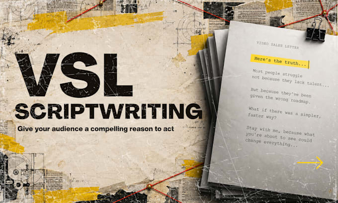 write a persuasive vsl script or video sales letter