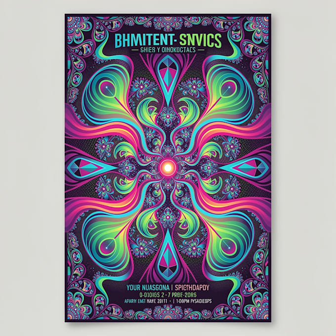 create professional psychedelic poster designs