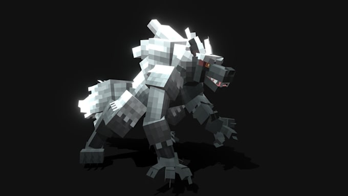 make custom figura model or minecraft 3d model, mobs and bosses in blockbench
