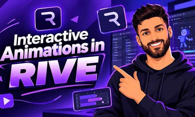 create interactive rive animation for your website and app