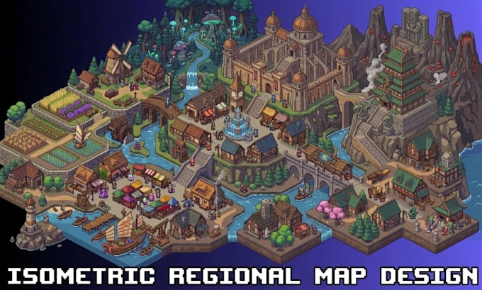 create isometric pixel art tileset pixel tilemap game asset rpg game background