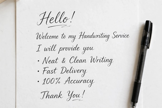 do beautiful handwriting and data entry typing work