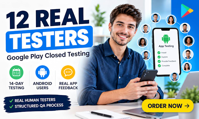 20 tester 12 tester, 20 testers for google play closed testing