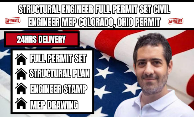 structural engineer full permit set civil engineer mep colorado, ohio permit