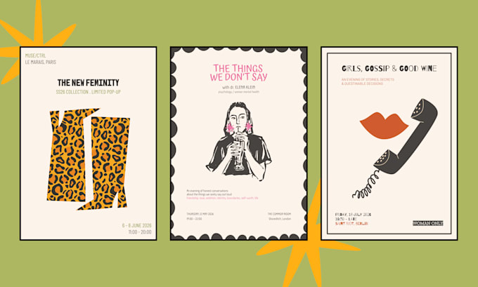 design a stylish digital poster for you