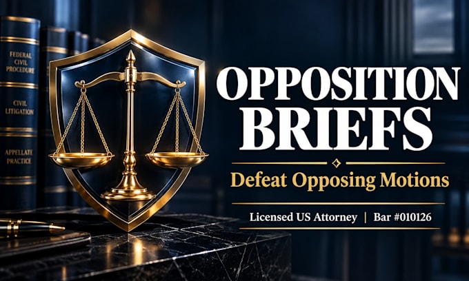 draft a powerful opposition and response brief to any court motion