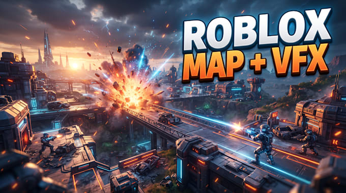 build a custom roblox map with roblox vfx and game environment