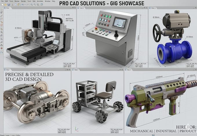 industrial 3d machine design conveyor packaging machine cad model manufacturing
