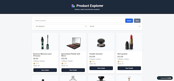 build a javascript website with API integration