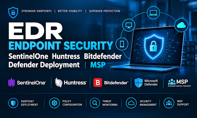 edr endpoint security sentinelone huntress bitdefender defender deployment msp