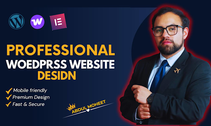 design a premium wordpress website with elementor