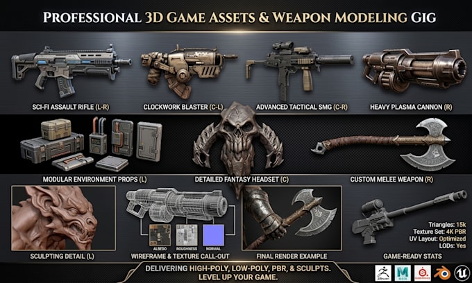 sculpt 3d cosplay weapons props 3d airsoft gun model accessory for 3d printing