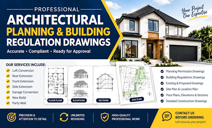 uk building regulation construction drawings and planning permission drawings
