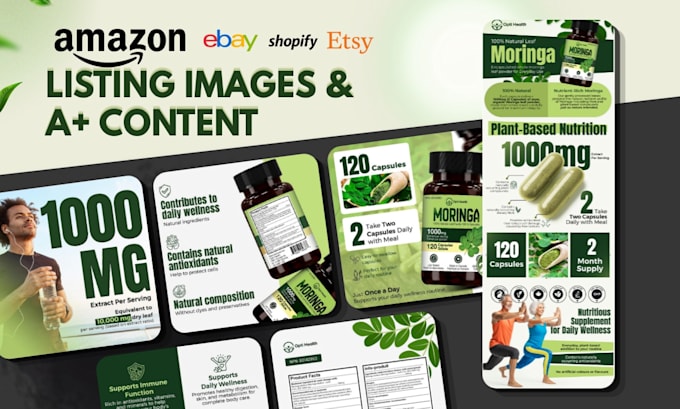 design amazon listing images and supplement aplus content