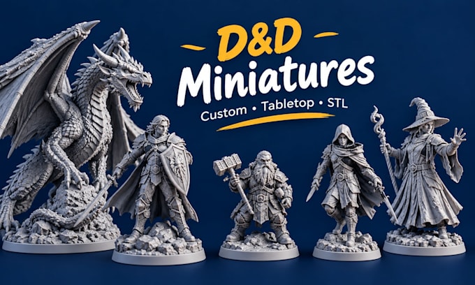 create custom dnd miniatures, tabletop characters and printable stl files