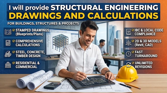 provide structural engineering drawings and calculations