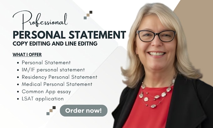 edit common app, eras, and residency personal statement within 12hrs