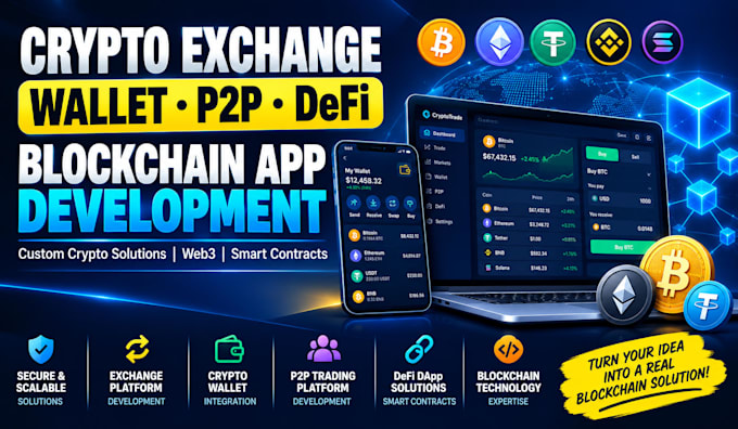 build a crypto exchange website, wallet, p2p exchange or defi app