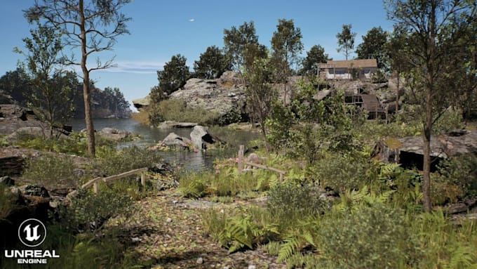 build 3d video game maps and 3d game environment in unity and unreal engine