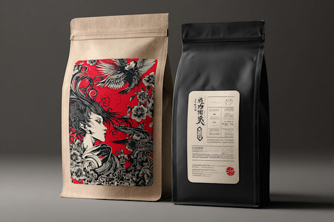 do coffee label, coffee packaging, and product label design
