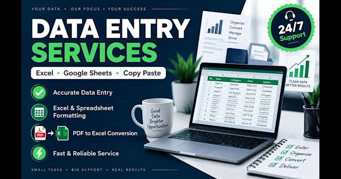 do aacurate data entry,exel and copy paste tasks