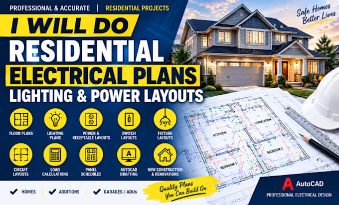 do residential electrical plans lighting and power layouts