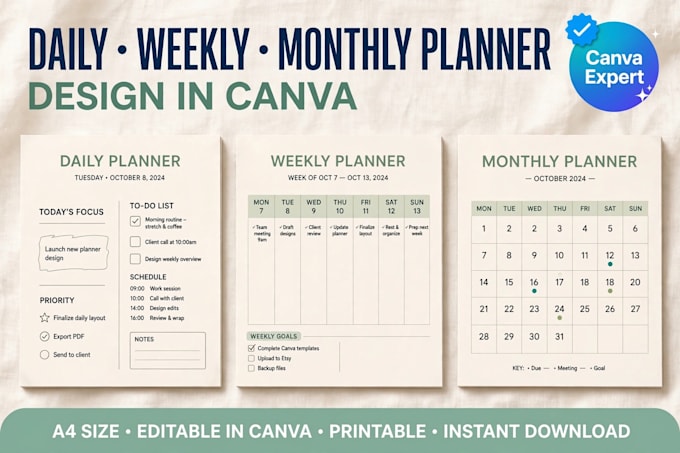 design a colourful and attractive weekly planner printable