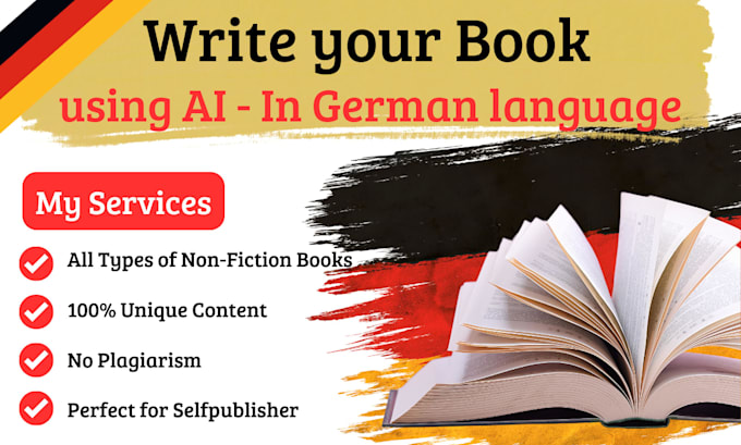 write your book using ai in german language