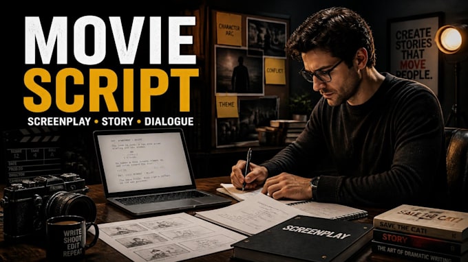 write a professional movie script, screenplay, or film script