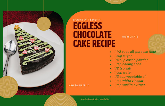 write bread cake recipe for your bakery