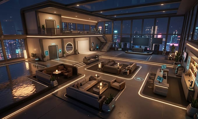 do custom vrc world vrchat world 3d vr world map virtual environment 3d vr club