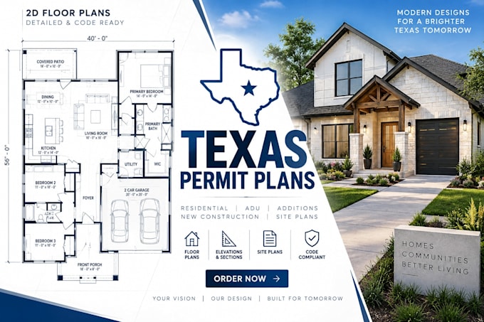 create a floor plan permit for texas city approval