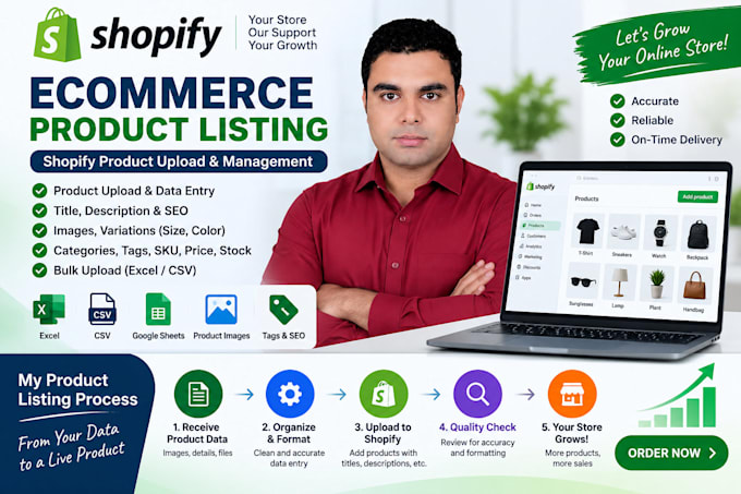 do ecommerce product listing and product data entry
