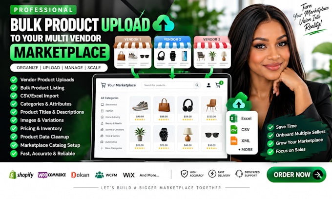 bulk upload products to your multi vendor marketplace