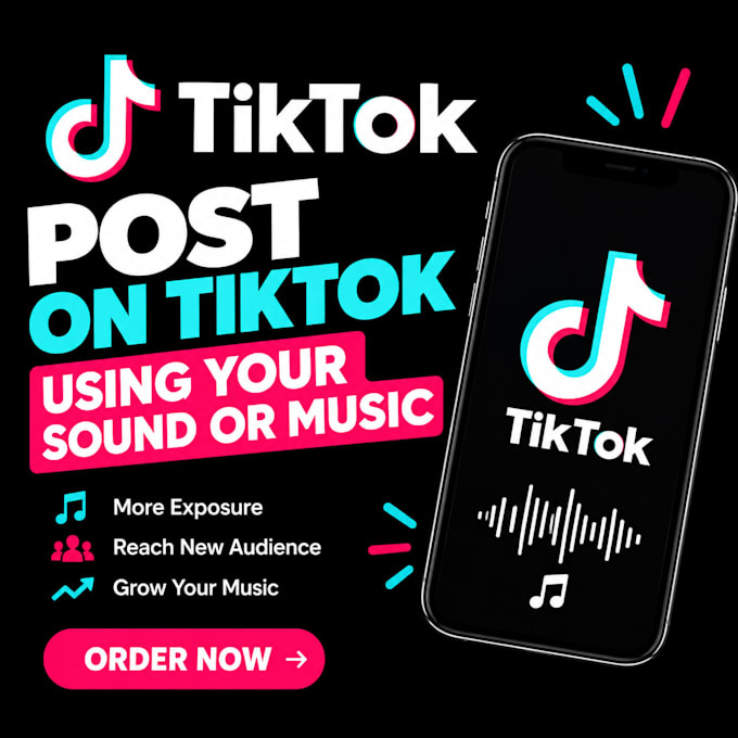 make 10b post on tiktok using your sound or music