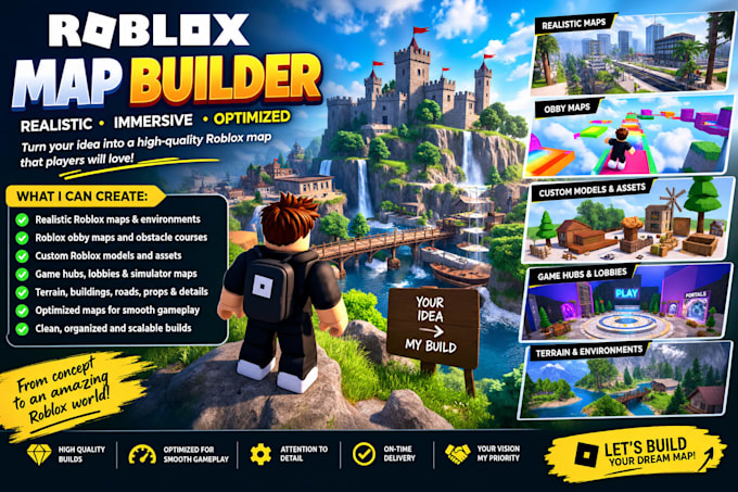 developed roblox map builder, obby map, roblox model, tycoon map terrain