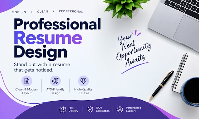 design a professional and modern resume or CV