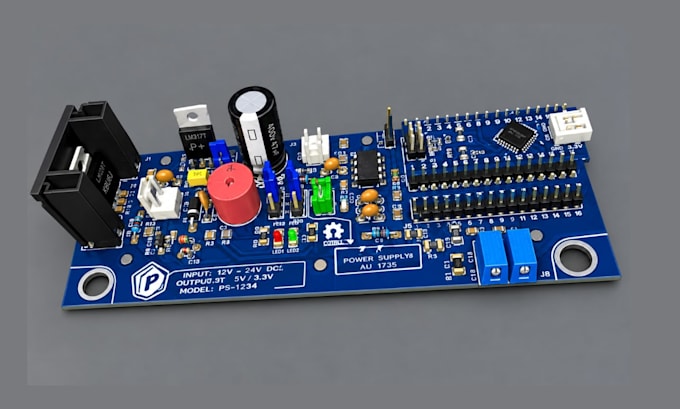 do pcb design on efficient led driver and motor driver power pcb in easyeda