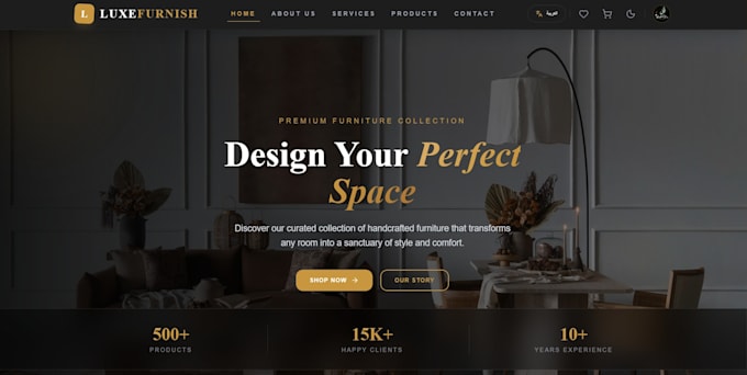 build a modern furniture ecommerce with admin dashboard