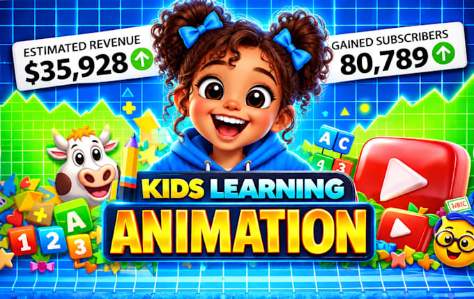 create 2d kids learning videos