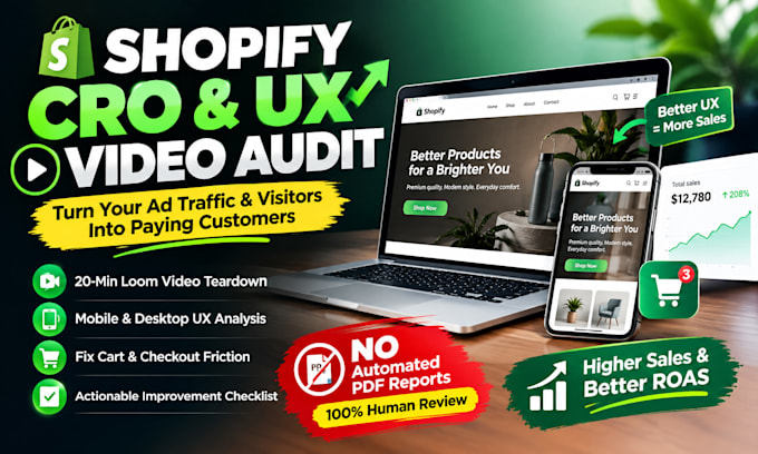 do a video UX and conversion rate audit for your shopify store