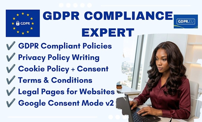 write gdpr privacy policy terms and conditions  cookie policy website content