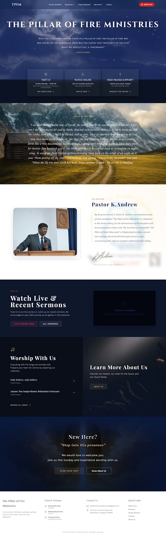 build a modern church website