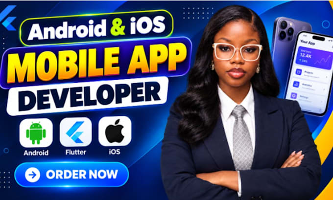 develop android and ios mobile app using flutter