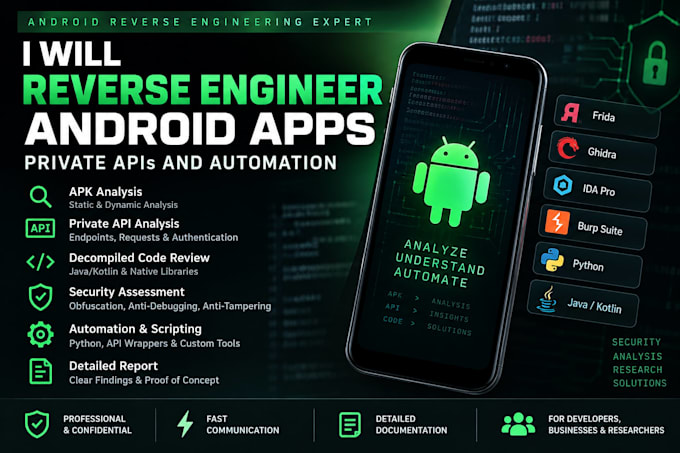 reverse engineer android apps private apis and automation