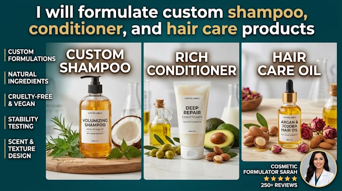 formulate shampoo, conditioner, and hair care products
