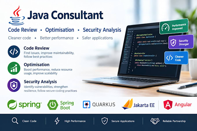 do java code review, optimization and security analysis